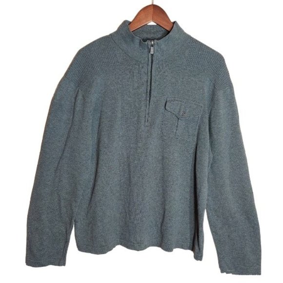Michael Kors Men's 1/4 Zip Grey Pullover Sweater - Size XL - Picture 1 of 5